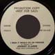 I Wish It Would Go On Forever by Johnny Clarke on Virgin promo label